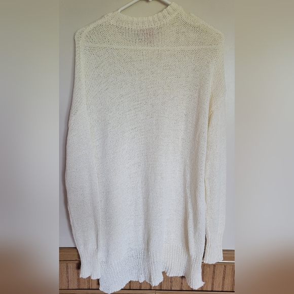 Show Me Your MuMu Women's Oversized Anya Sweater Cream Knit Size XS - Picture 3 of 5